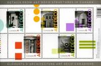 (№2011-141) Блок марок Канада 2011 год "Арт-деко в Канаде", Гашеный